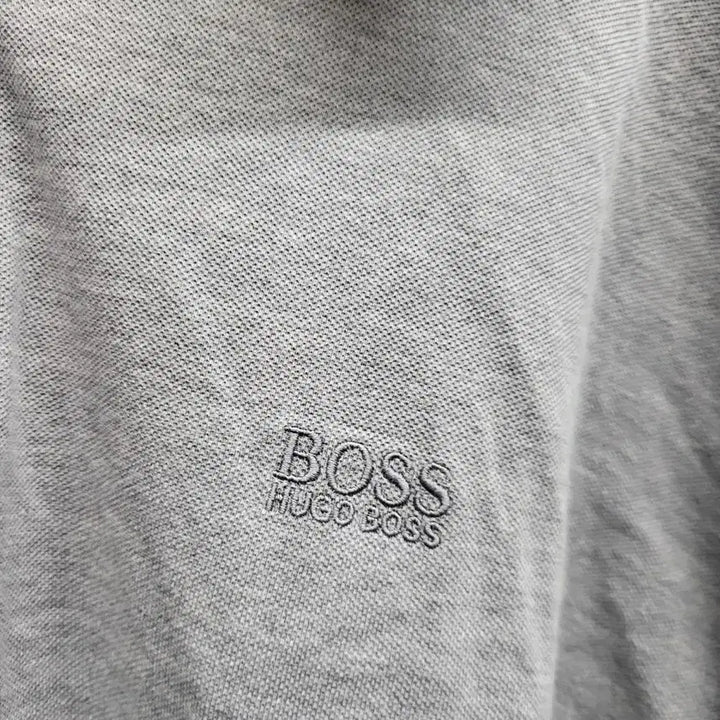 [BUNJANG] BOSS Long Sleeve Polo Shirt Grey / 보스 BOSS 긴팔 폴로 셔츠 그레이110