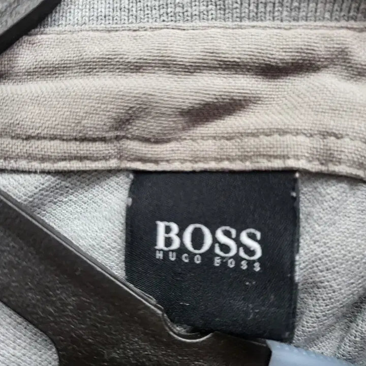 [BUNJANG] BOSS Long Sleeve Polo Shirt Grey / 보스 BOSS 긴팔 폴로 셔츠 그레이110