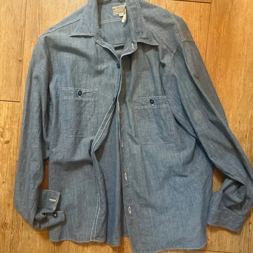 [SOLD OUT] 버즈릭슨 샴브레이셔츠 블루 17-17 1/2
