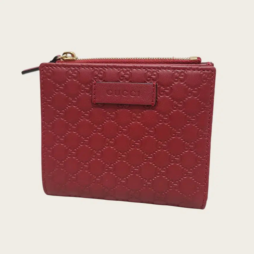 [BUNJANG] Gucci Red GG Marmont Leather Card Case Wallet / 구찌 레드 GG 마몬트 레더 카드케이스 지갑