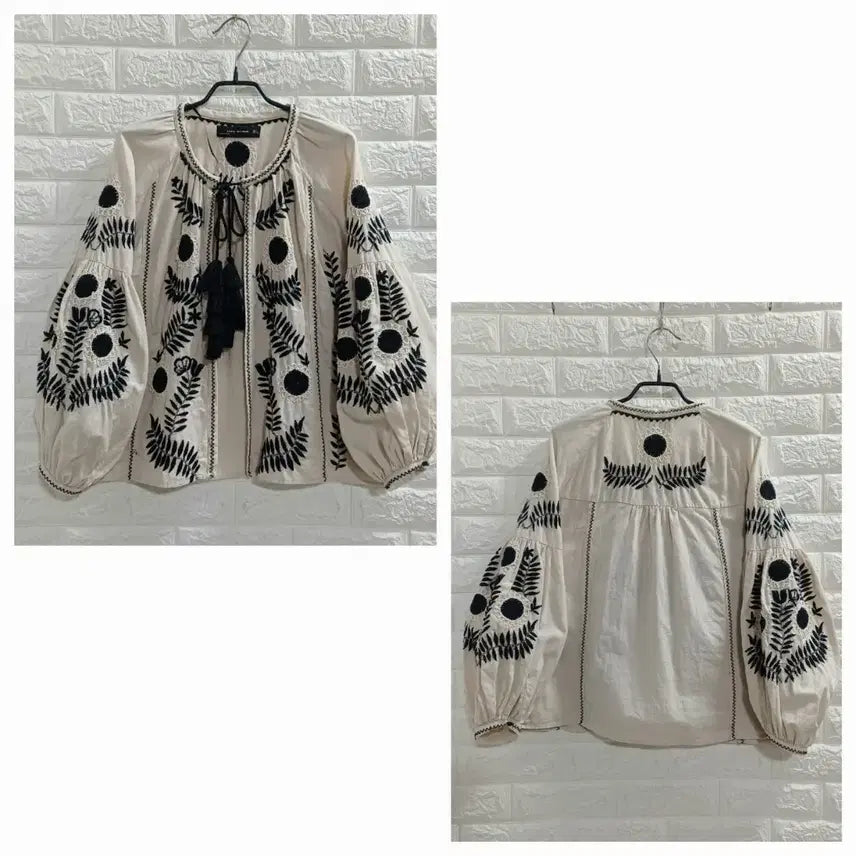 [BUNJANG] ZARA Embroidered Ethnic Blouse / ZARA 에스닉 자수블라우스