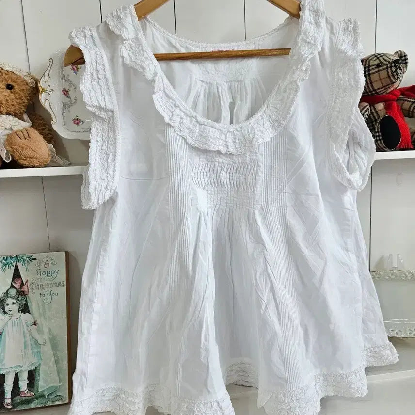 [SOLD OUT] (원더풀월드) Kaneko Isao코튼 프릴 블라우스