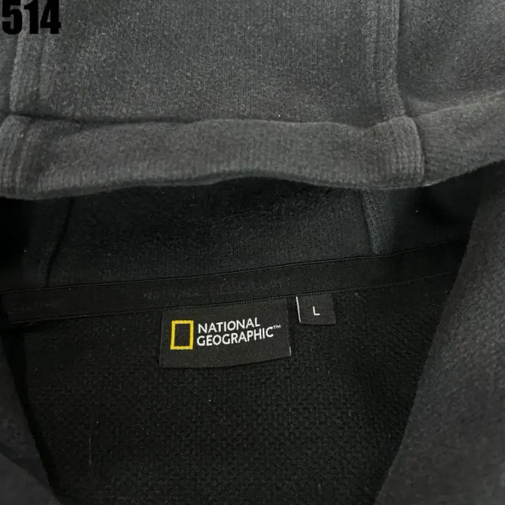 [BUNJANG] National Geographic Black Hoodie Zip-Up L / 내셔널지오그래픽 블랙 후드집업 L
