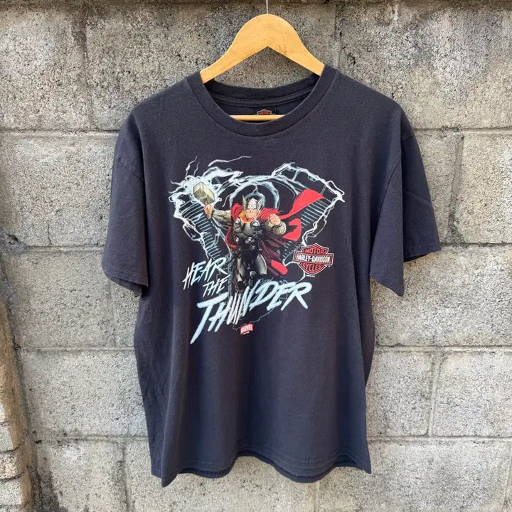 [BUNJANG] Harley-Davidson 2018 Thor Print Vintage T-Shirt (L) / 2018 할리데이비슨 빈티지 마블 토르 프린팅 반팔 티셔츠 L
