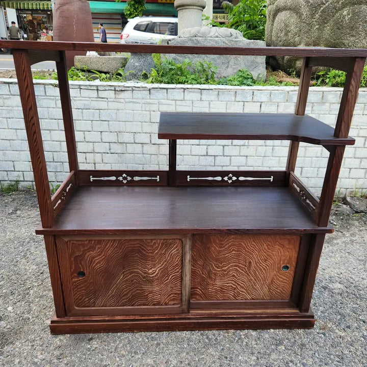[BUNJANG] Vintage Wooden Tea Cabinet / 빈티지 원목찬장 다도장 다도용다관장