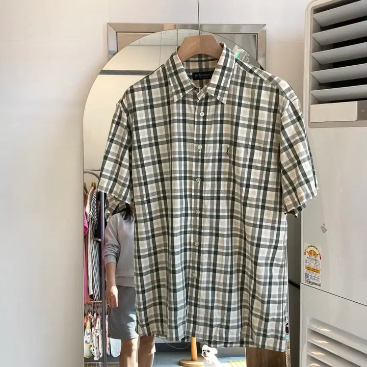 [BUNJANG] Saint Laurent Paris Licensed Short Sleeve Shirt XL / 입생로랑 라이센스 반팔셔츠 XL(105) YSL Summer Shirt