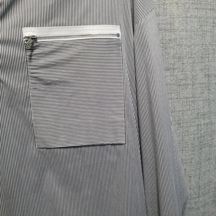 [BUNJANG] System Straight Henley Neck Pocket Pullover Shirt / 시스템 스트라이트 헨리넥 포켓 풀오버 셔츠 100