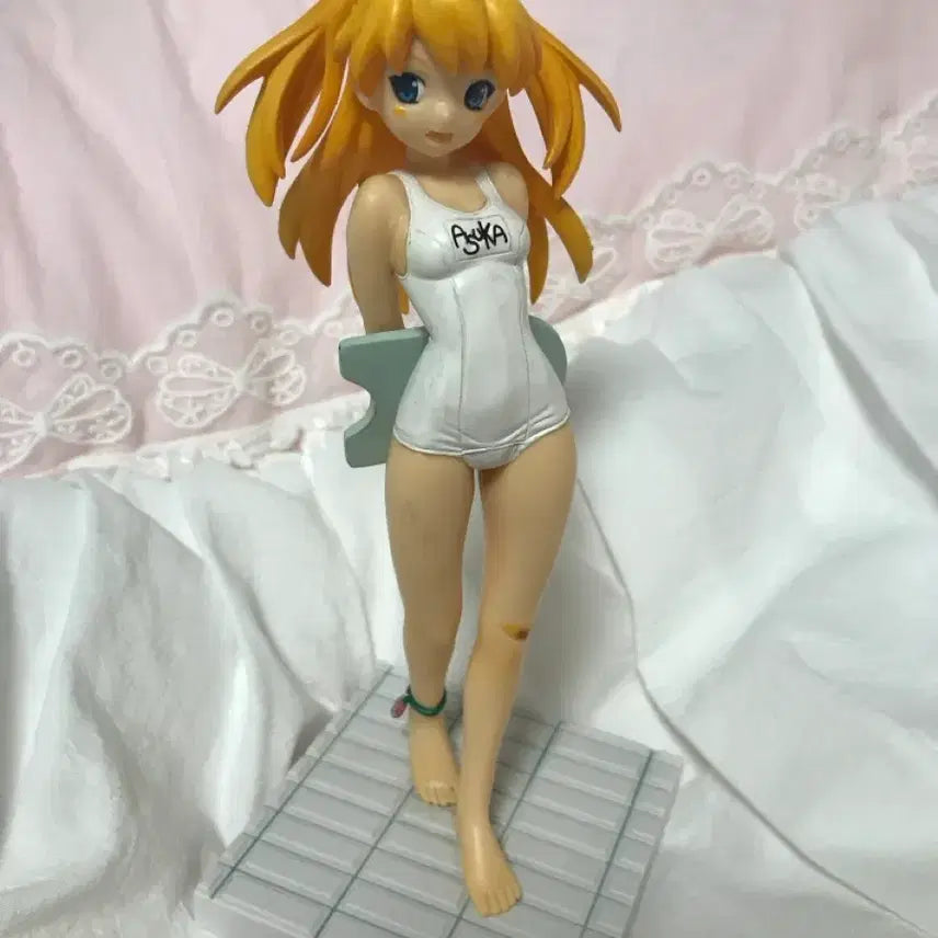 [BUNJANG] Evangelion Asuka Langley Soryu Classic Swimsuit Figure / 에반게리온 고전 아스카 수영복 피규어 고전미소녀