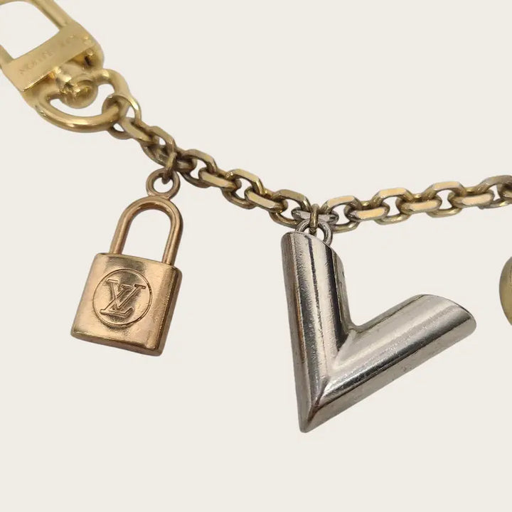 [BUNJANG] Louis Vuitton Monogram Flower Kaleido V Padlock Keyring Bag Charm / 루이비통 모노그램 플라워 칼레이도 V 패드락 키링 백참