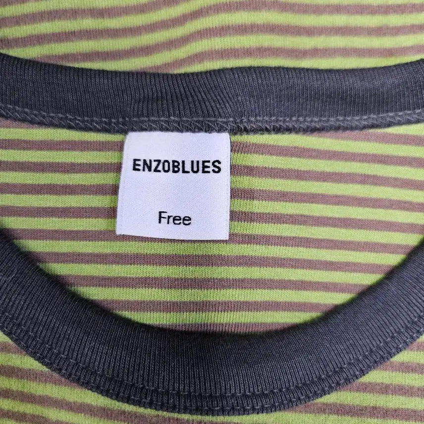 [BUNJANG] ENZOBLUES Striped Long Sleeve T-Shirt / ENZOBLUES 스트라이프 긴팔 티셔츠