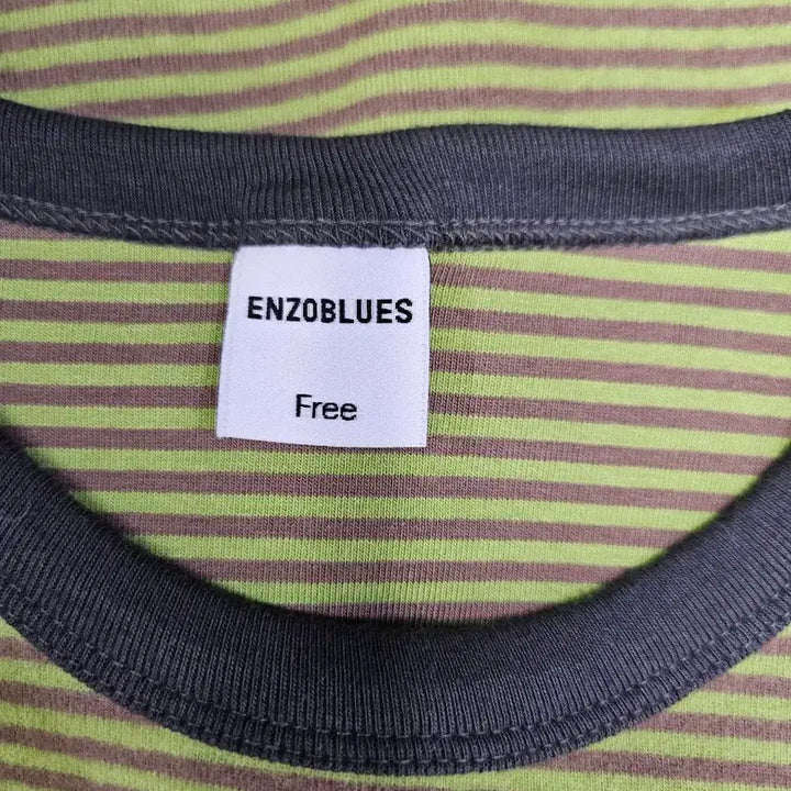 [BUNJANG] ENZOBLUES Striped Long Sleeve T-Shirt / ENZOBLUES 스트라이프 긴팔 티셔츠