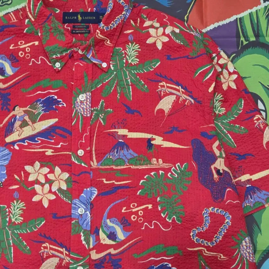 [BUNJANG] Polo Ralph Lauren Hawaiian Shirt XXL / Polo Ralph Lauren 하와이안셔츠 XXL
