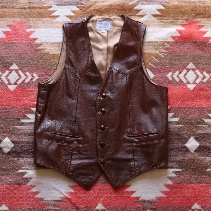 [BUNJANG] H Bar C 80s Deer Skin Western Leather Vest / 에이치바씨 h bar c 디어스킨 웨스턴 레더 베스트