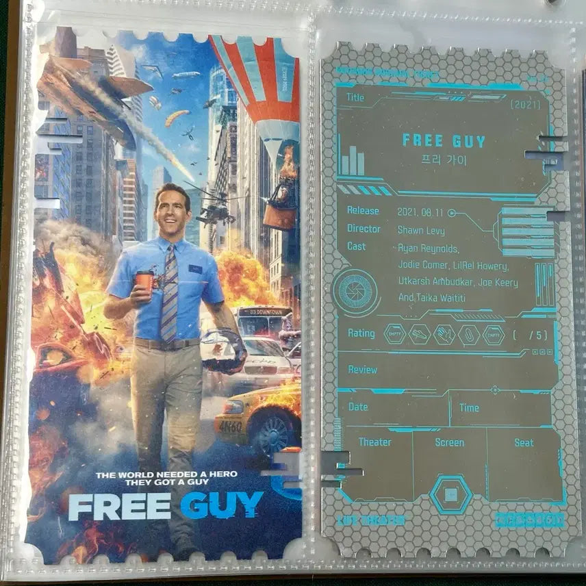 [BUNJANG] Free Guy Original Ticket No. 34 / [전용박스포장] 영화 프리가이 오리지널티켓 No.34