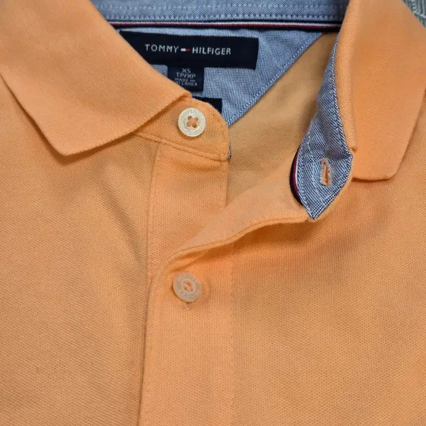 [BUNJANG] Tommy Hilfiger Slim Fit Pique Polo T-Shirt Orange/Apricot XS / 타미힐피거 카라 반팔 XS