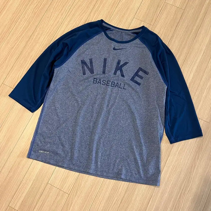 [BUNJANG] Nike Baseball 7/10 Sleeve T-Shirt Navy / 나이키 야구 티셔츠 네이비