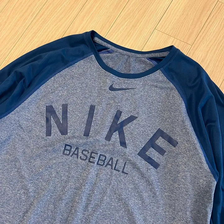 [BUNJANG] Nike Baseball 7/10 Sleeve T-Shirt Navy / 나이키 야구 티셔츠 네이비