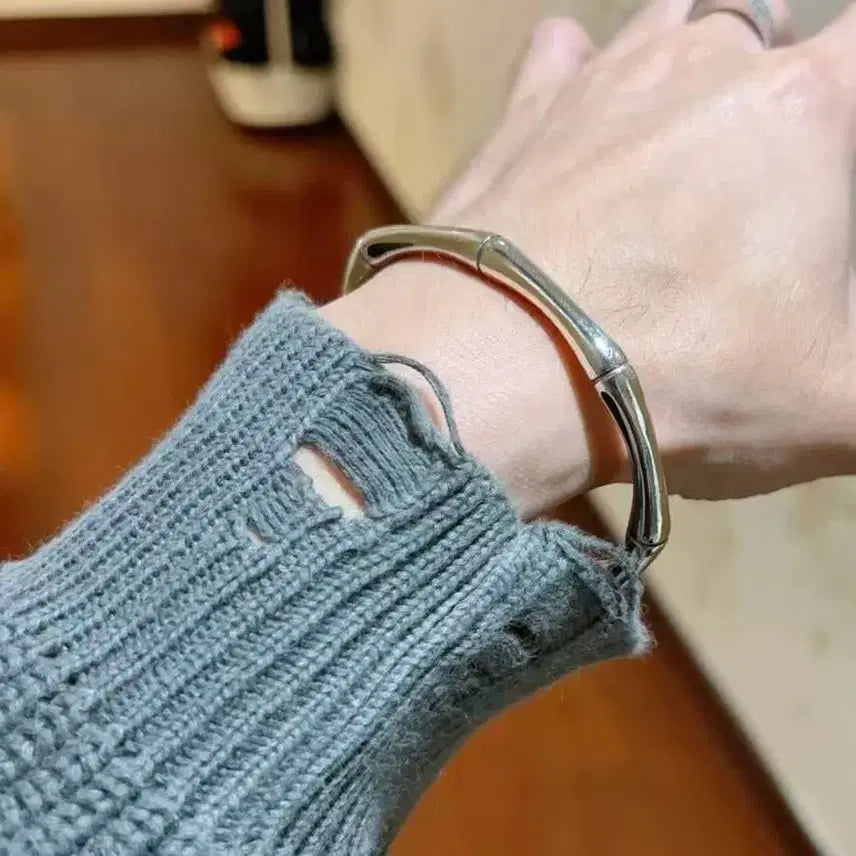 [BUNJANG] Gucci Bamboo Silver Bracelet / 구찌 실버 뱀부 팔찌