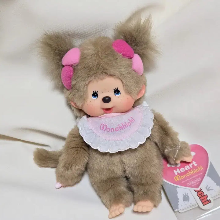 [BUNJANG] Vintage Heart Monchhichi Angel Plush / 하트 몬치치 엔젤