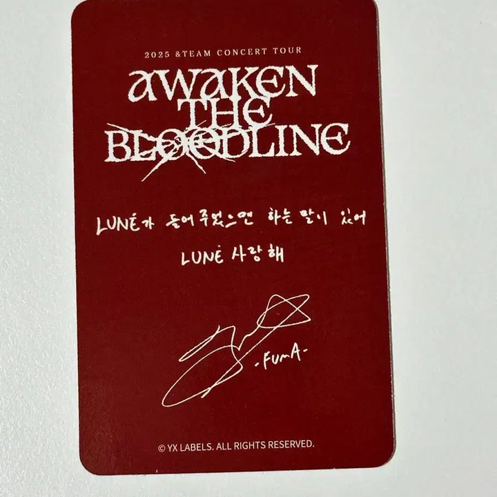 [BUNJANG] andTEAM Fuma Audble Awebble Photocard / 앤팀 andTEAM 후마 FUMA 어더블 어웨블 포토카드