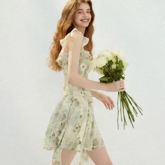 [BUNJANG] Sindsden Sorbet Ruffle Mini Dress / 신스덴 소르베 러플 미니원피스