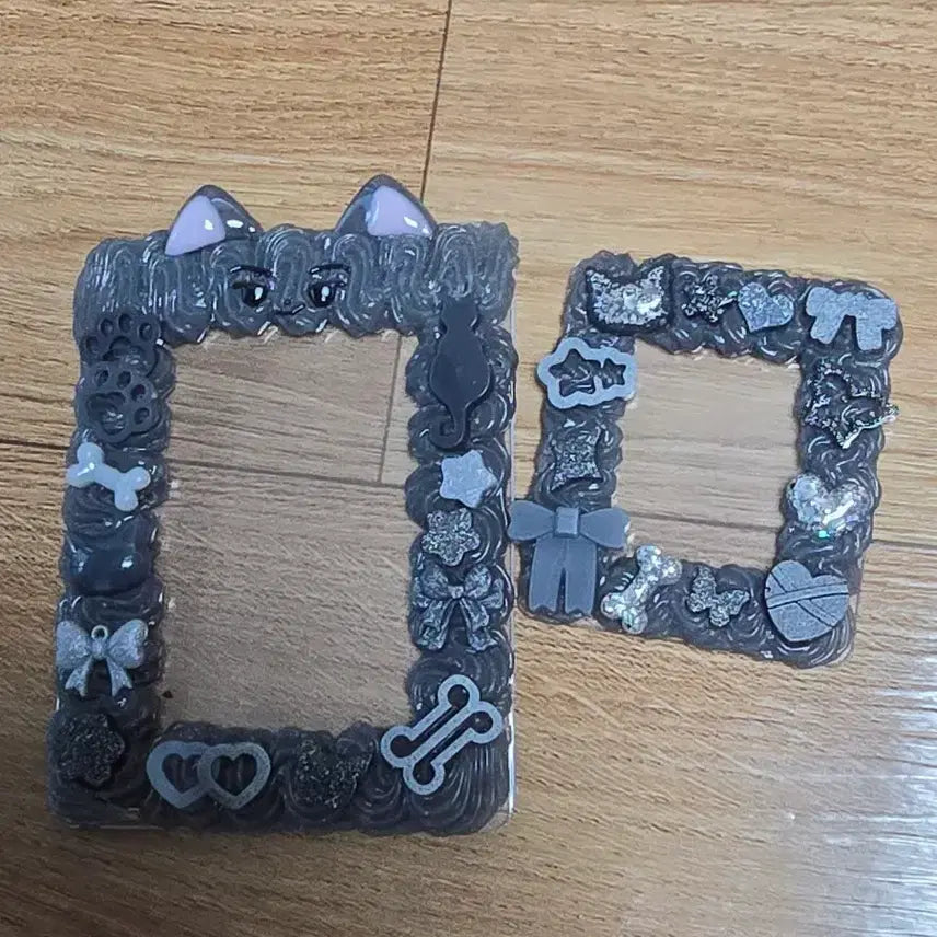 [BUNJANG] Handmade Decoden Cat Toploader Holder / 데코덴 고양이 탑로더 팝니다