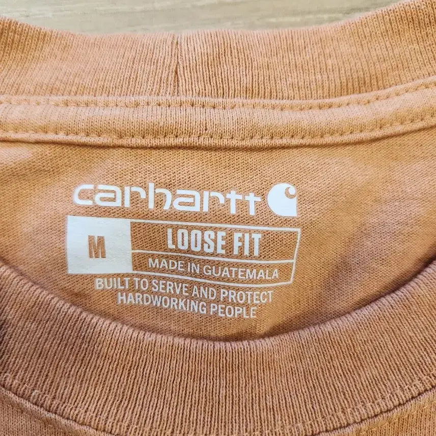 [BUNJANG] Carhartt Pocket T-Shirt Orange-Brown M / 칼하트 포켓 반팔티 오렌지브라운 M