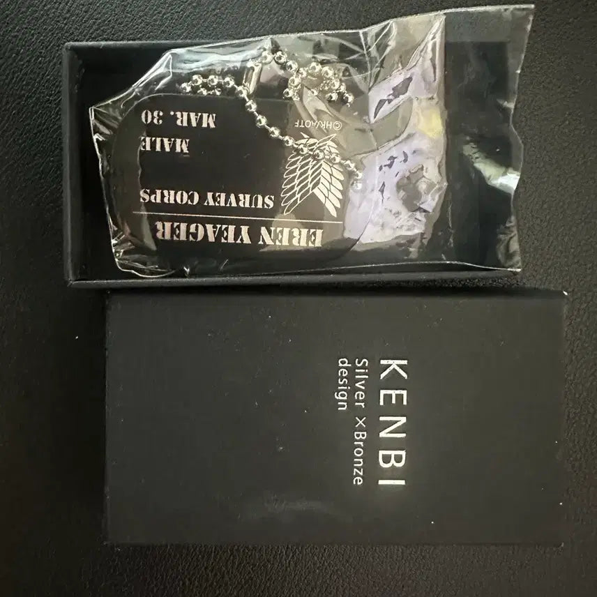 [BUNJANG] Attack on Titan Eren Jaeger Dog Tag Necklace / 진격의거인 에렌 군번줄 단순개봉