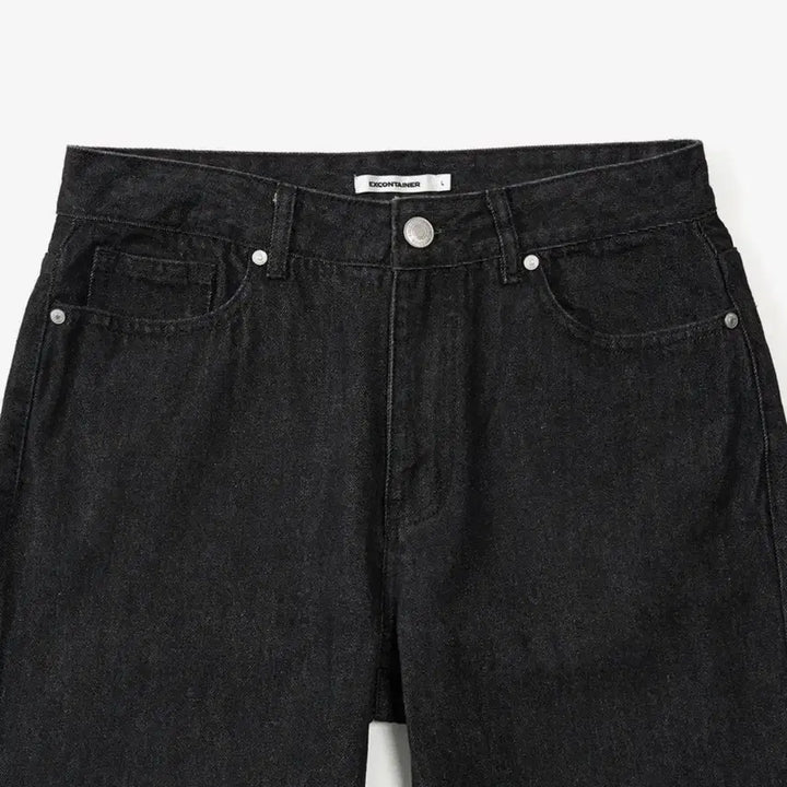 [BUNJANG] Xcontainer Raw Black Denim Pants / 엑스컨테이너 데님 팬츠 Raw black