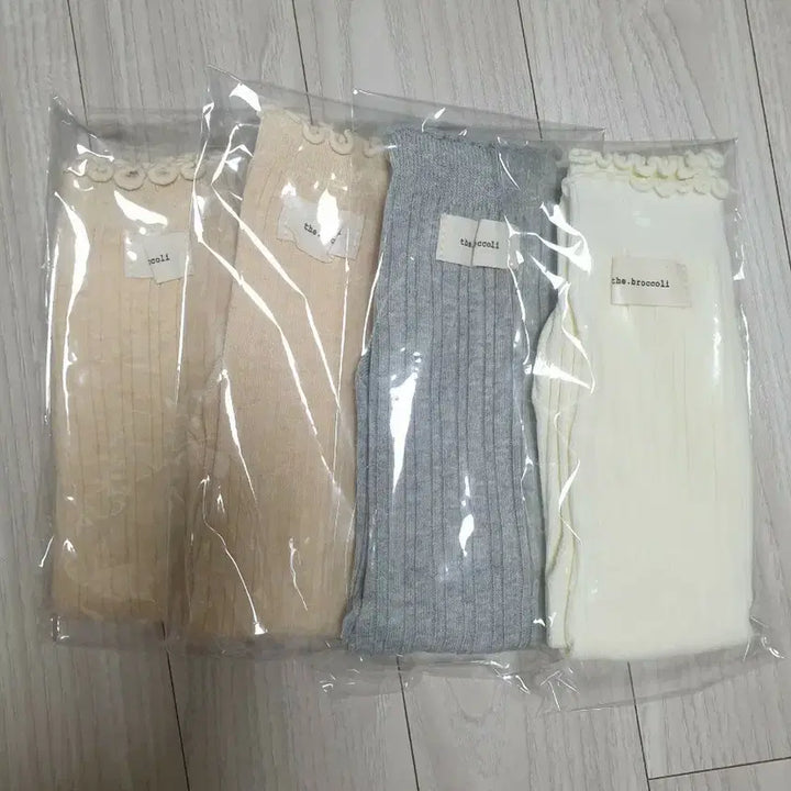 [BUNJANG] Frill Ribbed Socks Set (4 Pairs) / 프릴 골지 양말 세트4종