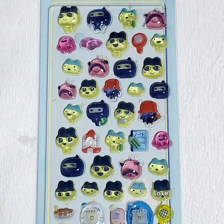 [BUNJANG] Tamagotchi Bonbon Drop 3D Sticker Set (Guchipachi, Chudetchi, Mamechi, Mimichi, Memetchi) / 다마고치 봉봉드롭 3d 입체 스티커 구치파치 주댕치 마메치 미미치 메메치