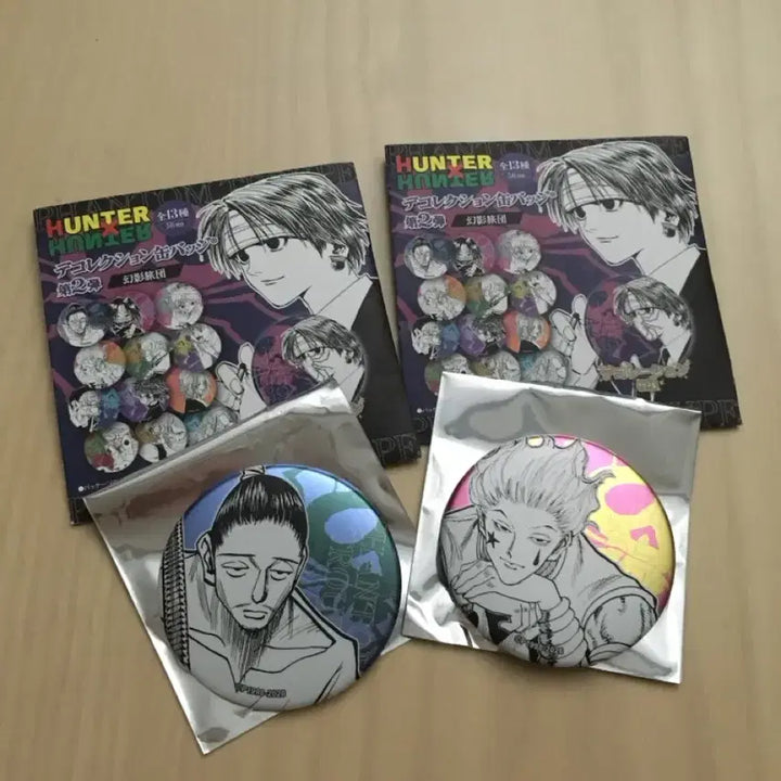 [BUNJANG] Hunter x Hunter Jump Shop Spring Collection Can Badge Set (Hisoka, Nobunaga) / 단순개봉) 헌터헌터 점프샵 봄코레 캔뱃지 히소카 노부나가 디콜렉션 원화
