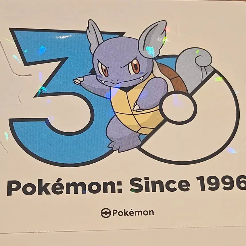 [BUNJANG] Pokemon 30th Anniversary Squirtle Sticker / 포켓몬 30주년 스티커 어니부기