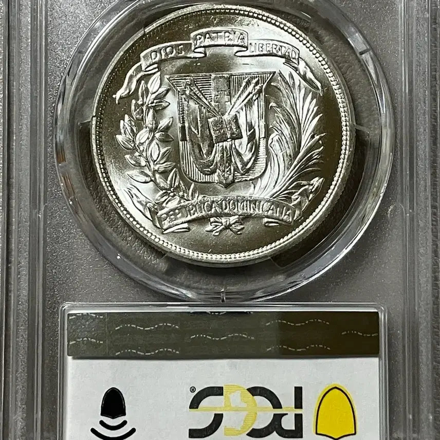[BUNJANG] PCGS Graded 1955 Dominican Republic Trujillo Commemorative Peso Silver Coin MS 64 / PCGS 1955년 도미니카 트루히요 기념 페소 MS 64 은화