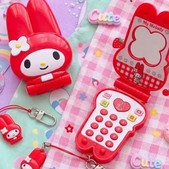 [BUNJANG] My Melody Folder Phone Keychain / 마이멜로디 폴더폰 키링