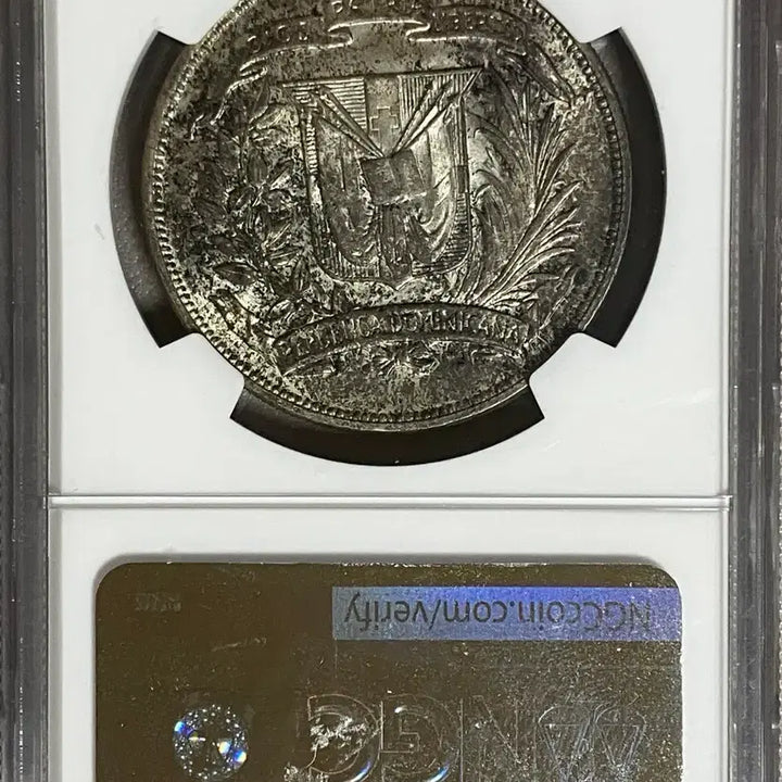 [BUNJANG] NGC 1955 Dominican Republic Trujillo Commemorative Peso MS 63 Silver Coin / NGC 1955년 도미니카 트루히요 기념 페소 MS 63 은화