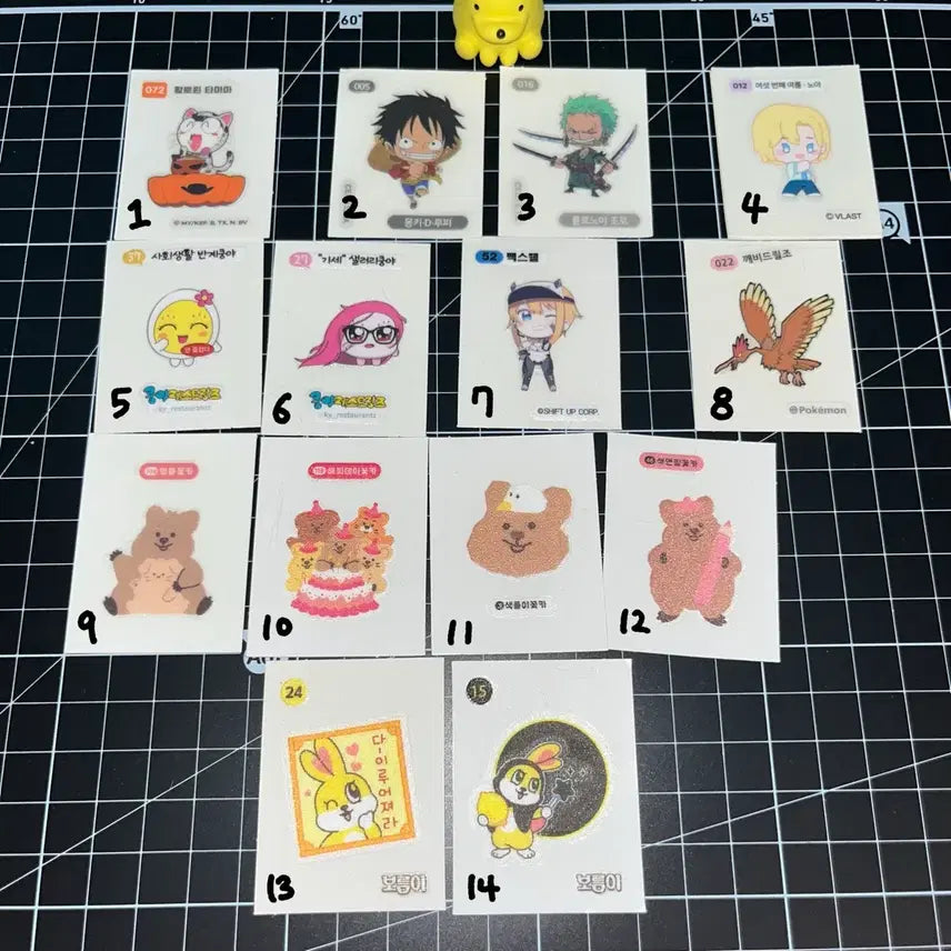 [BUNJANG] Assorted Collectible Stickers: Tamama, One Piece, Veggie Kaboom, Nikke, Pokemon, and more / 띠부띠부씰 (타마마, 원피스, 야채부락리, 니케, 포켓몬 등..)