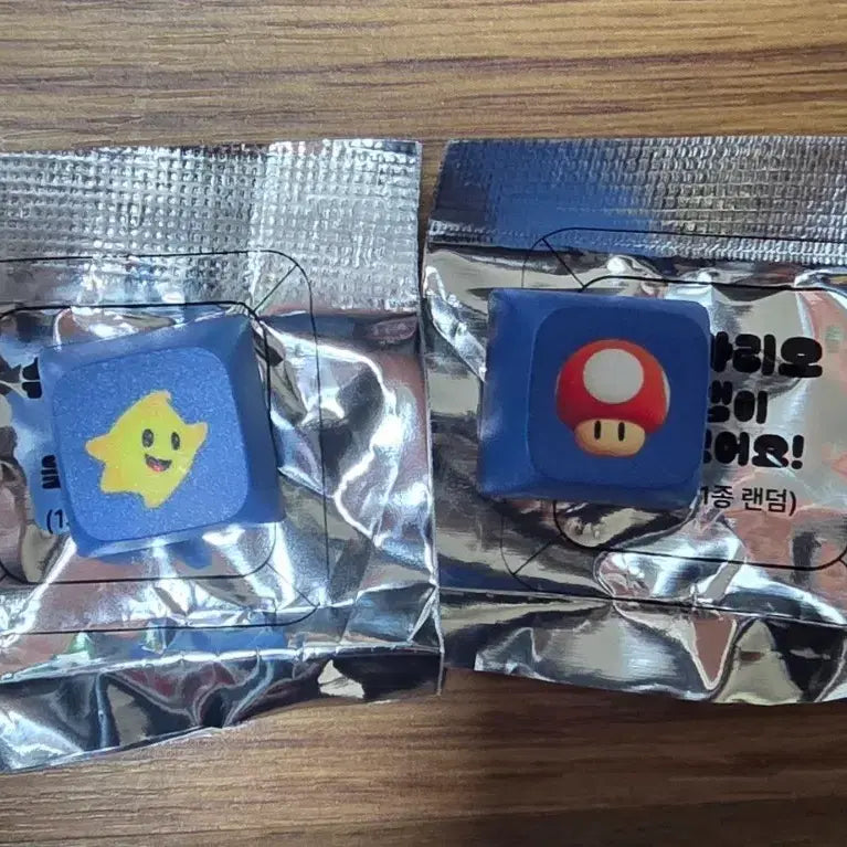 [BUNJANG] GS25 Super Mario Star &amp; Mushroom Keycaps / gs25 슈퍼마리오 키캡