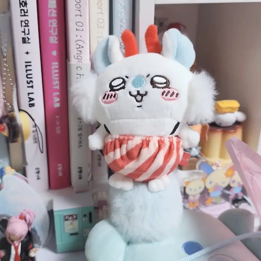 [BUNJANG] Chiikawa Halloween Devil Momonga Mascot Keychain Plush / 치이카와 할로윈 데빌 악마 모몽가 마스코트 키링 인형
