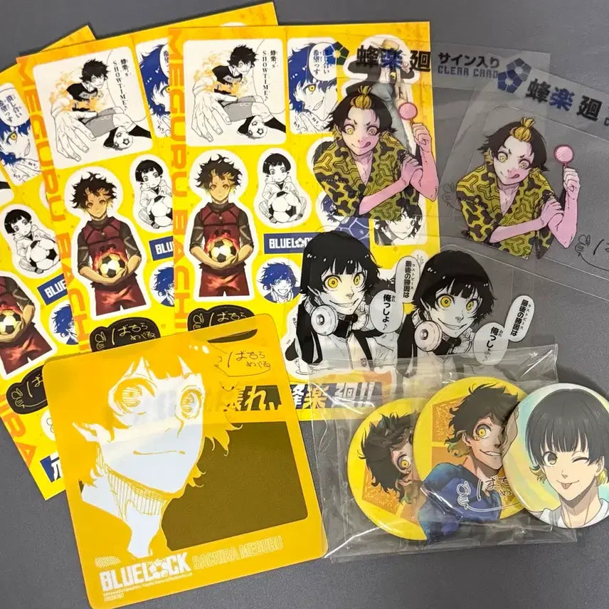 [BUNJANG] Blue Lock Bachira Special Edition Extra Goods Bundle Set - Can Badge, OS Pop-up Exclusive / 블루록 바치라 특장판 특전, 캔뱃지, OS 팝업 특전 일괄