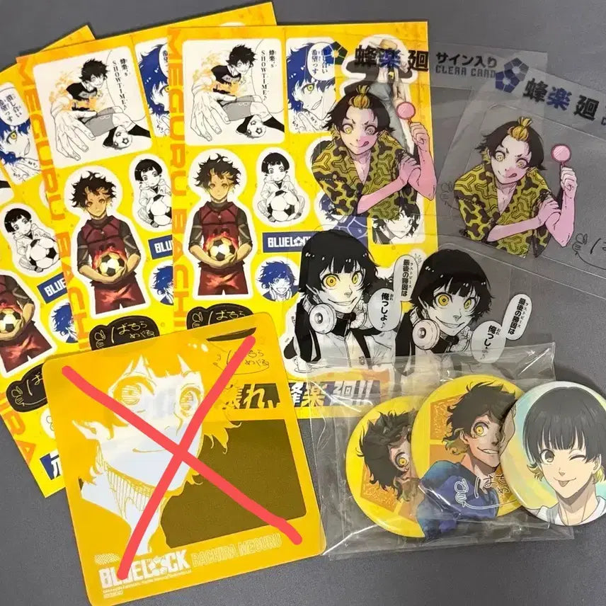 [BUNJANG] Blue Lock Bachira Special Edition Extra Goods Bundle Set - Can Badge, OS Pop-up Exclusive / 급전)블루록 바치라 특장판 특전, 캔뱃지 일괄