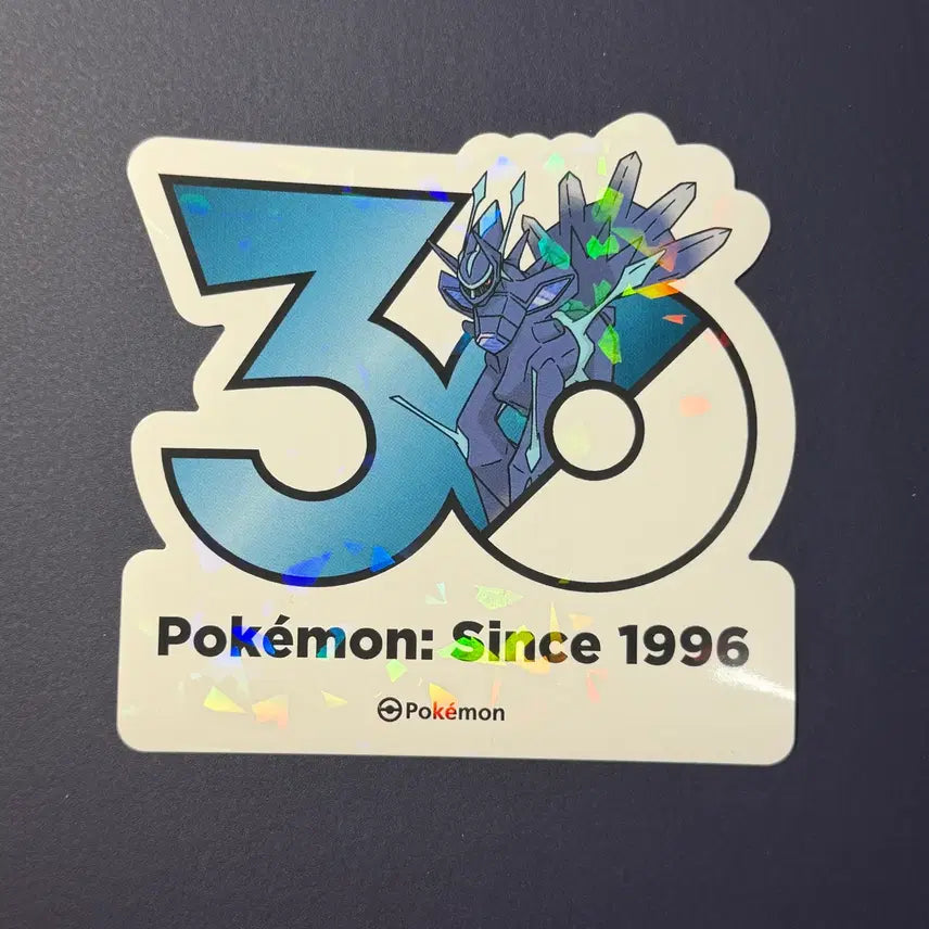 [BUNJANG] Pokemon 30th Anniversary Limited Edition Dialga (Origin Form) Logo Sticker / [한정판] 30주년 로고스티커 - 4세대 전설 &