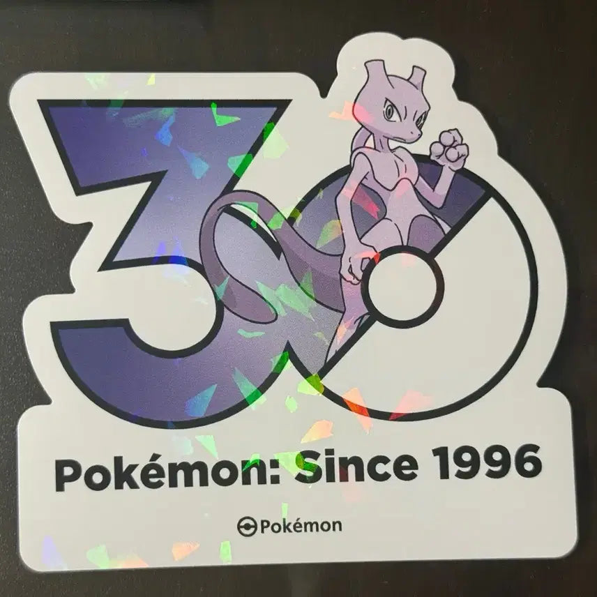 [BUNJANG] Pokemon 30th Anniversary Mewtwo Sticker / 포켓몬 30주년 기념 스티커 뮤츠