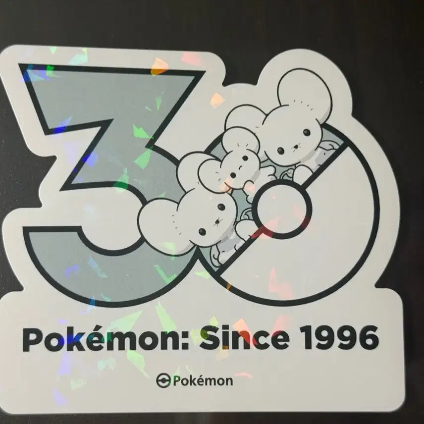[BUNJANG] Pokemon 30th Anniversary Logo "Famille" Sticker (Three) / 포켓몬 30주년 로고 기념스티커 - 파밀리쥐(세마리)