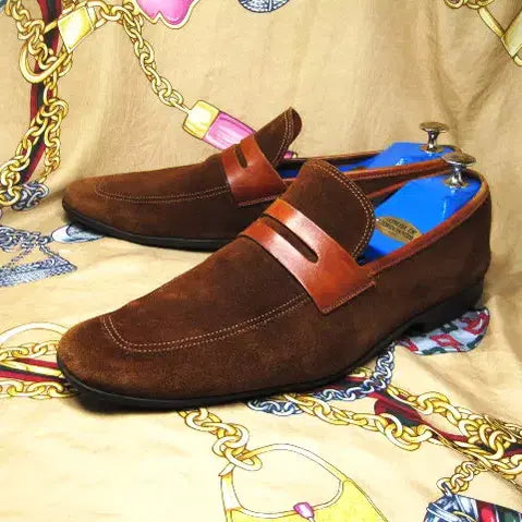 [BUNJANG] Magnanni Dark Brown Calfskin U-Tip Driving Loafers / 스페인명품 멕나니 다크브라운 카프스킨 U팁 드라이빙로퍼 285