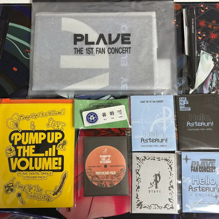 [BUNJANG] PLAVE Hamin Name Tag, ID Photo Pack, Photocard Pack, Slogan, Sticker Bundle Set / 플레이브 하민 명찰 증사 포카팩 슬로건 스티커 일괄