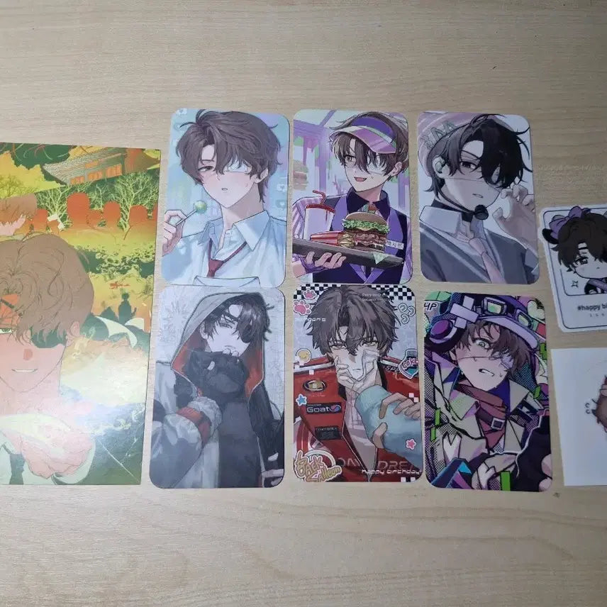 [BUNJANG] Baek Saheon Birthday Cafe Lucky Draw Photocard, Postcard, Sticker Bundle Set / 괴담출근 괴출 백사헌 생일카페 생카 전프레 럭드 포카 엽서 스티커 일괄