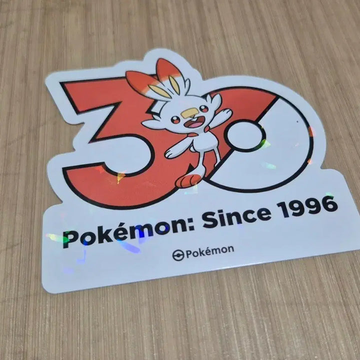 [BUNJANG] Pokemon 30th Anniversary Logo Sticker Scorbunny / 포켓몬 30주년 로고 스티커 30주년 스티커 염버니