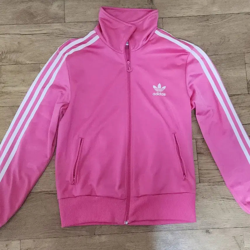 [BUNJANG] Adidas Firebird Track Jacket White Pink Size 100 / 아디다스 파이어버드 핑크 져지 흰핑 100 트랙탑 자켓 트레이닝 딸기우유
