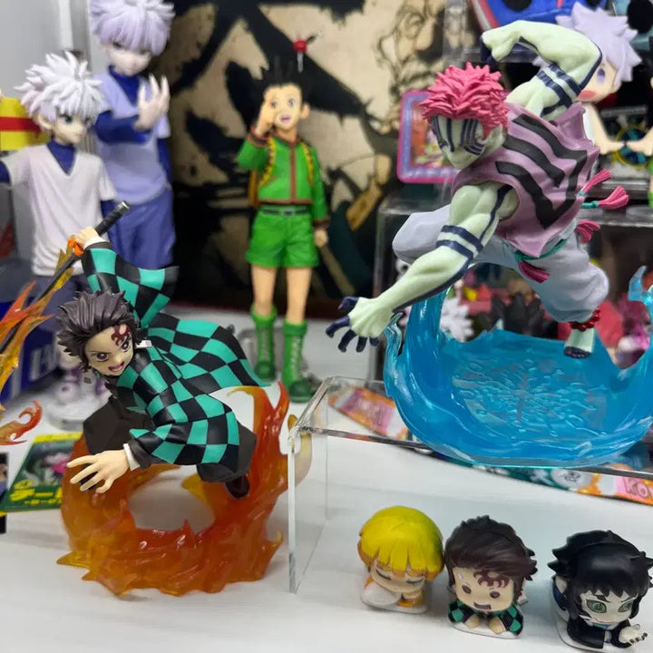 [BUNJANG] Demon Slayer Tanjiro &amp; Akaza Figure Bundle / 귀멸의 칼날 탄지로 아카자 피규어 일괄